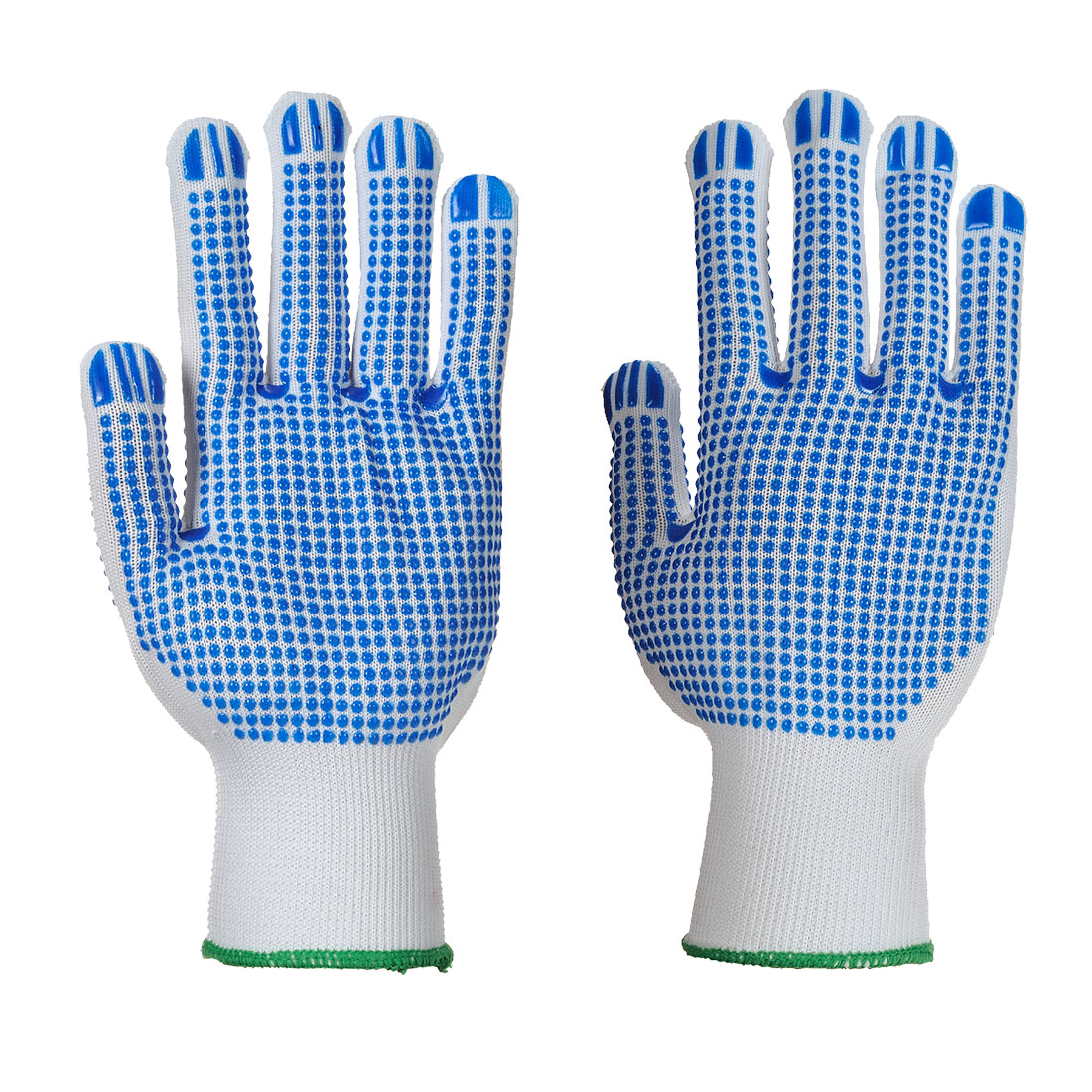 White/Blue Polka Dota Glove Size Small